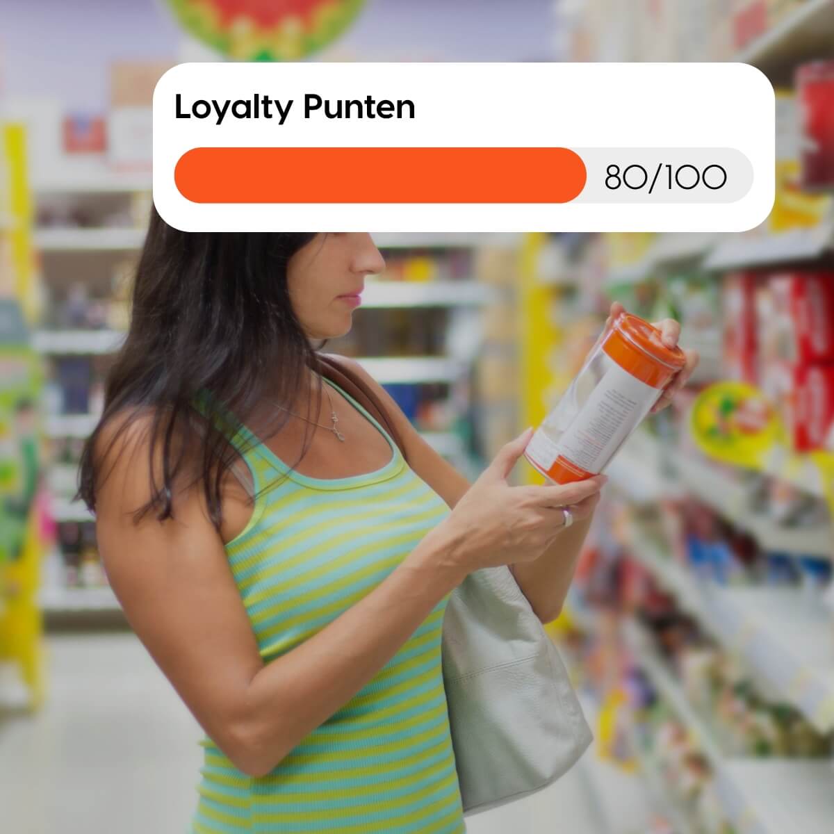 Klant die loyalty punten spaart