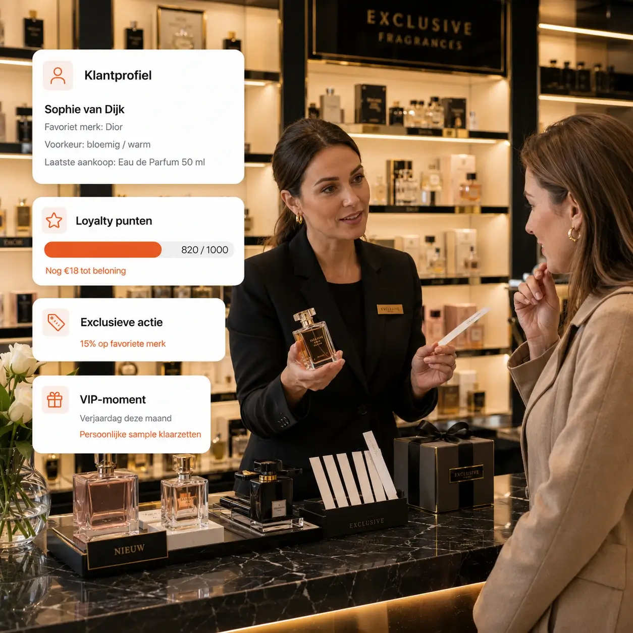 Mevrouw spaart loyalty punten